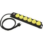 EUROLITE Steckdosenleiste 6-fach IP44 sw 10m (30240158)