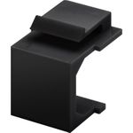 Goobay Keystone Abdeckung (4-er Pack), Schwarz, Schwarz - zur Verwendung als Staubschutz (79990)