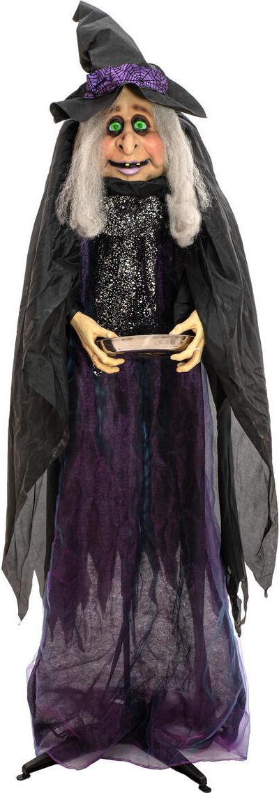EUROPALMS Halloween Figur Hexe Marie, animiert, 180cm (83316166)
