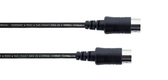 Cordial MIDI-Kabel ED 1 AA DIN 5-polig 1 m Schwarz