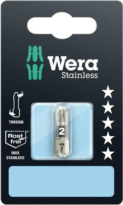 Wera Kreuzschlitz-Bit PZ 1 3855/1 TS SB SiS Edelstahl D 6.3 1 St. (05073613001)