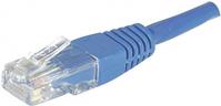 EXERTIS CONNECT Patchkabel, CAT.6, U/UTP, ungeschirmt, Kupfer, blau, 20,0 m Patchkabel mit Rastnasen