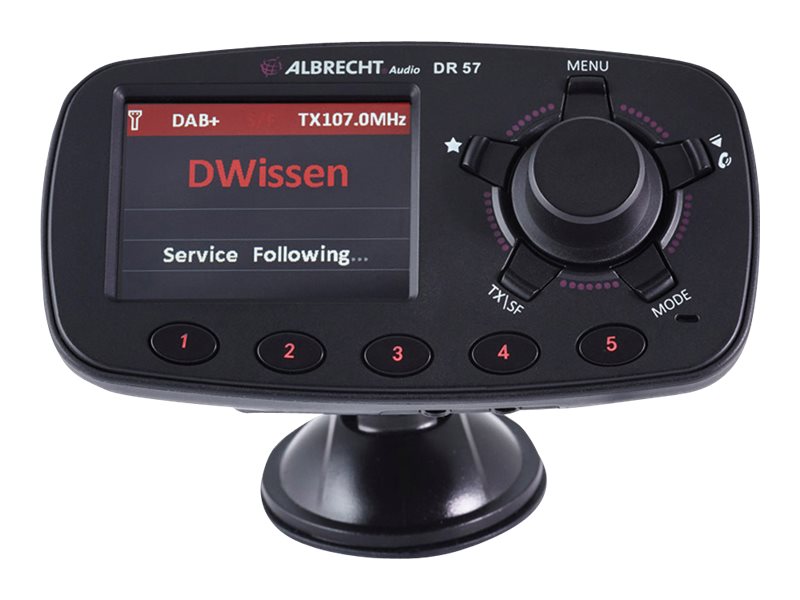 Albrecht DR 57 2,4" FM-Transmitter DAB+ Bluetooth Schwarz