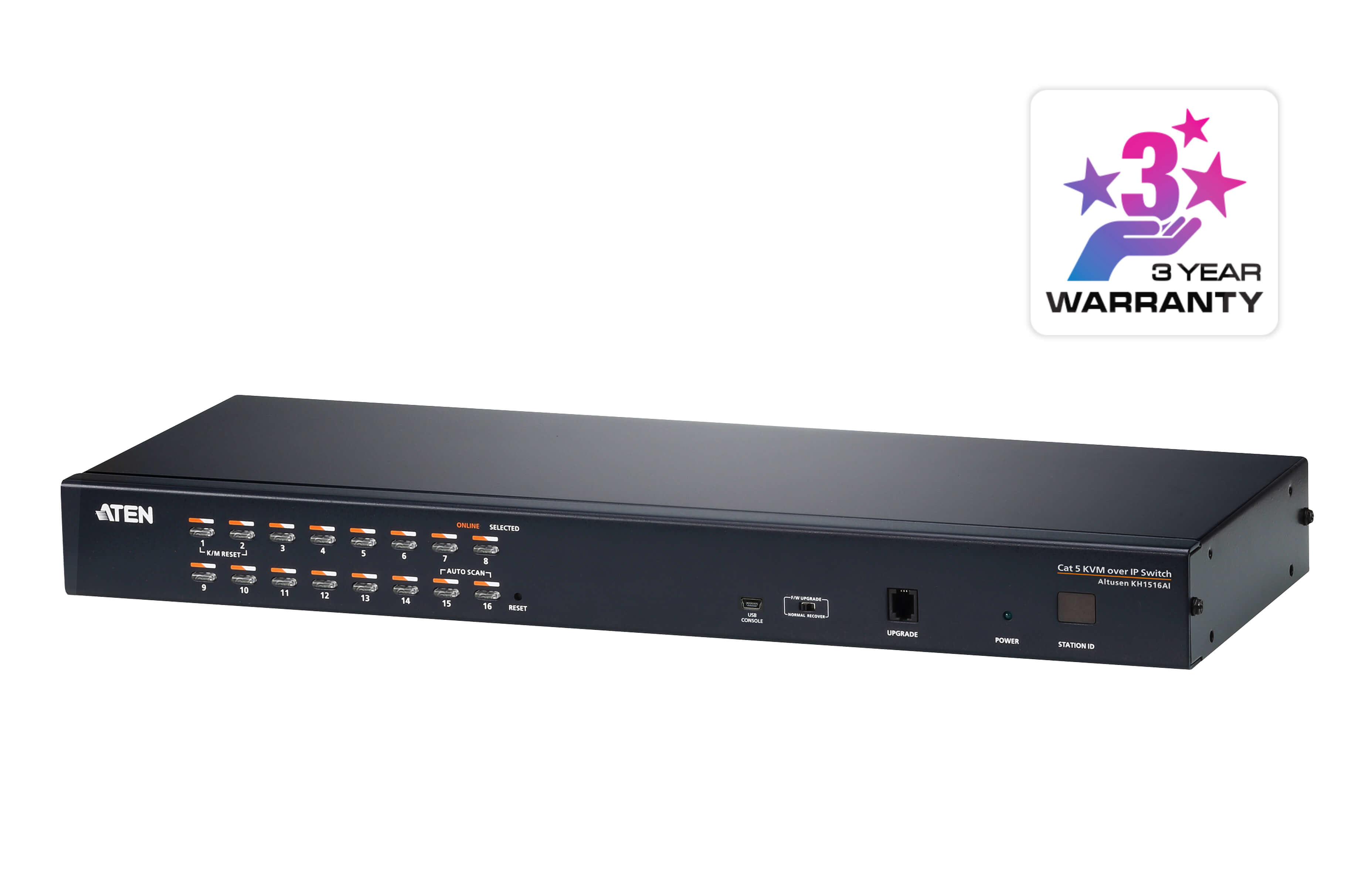 ATEN ALTUSEN KH1516AI KVM-over-IP-Switch 16-fach 19" Schwarz