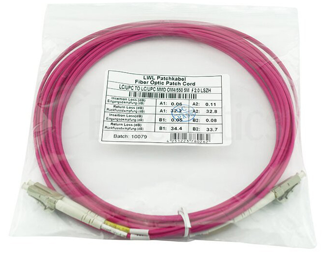 BlueOptics LC-LC Duplex Multimode OM4 Patchkabel 15 m Beige