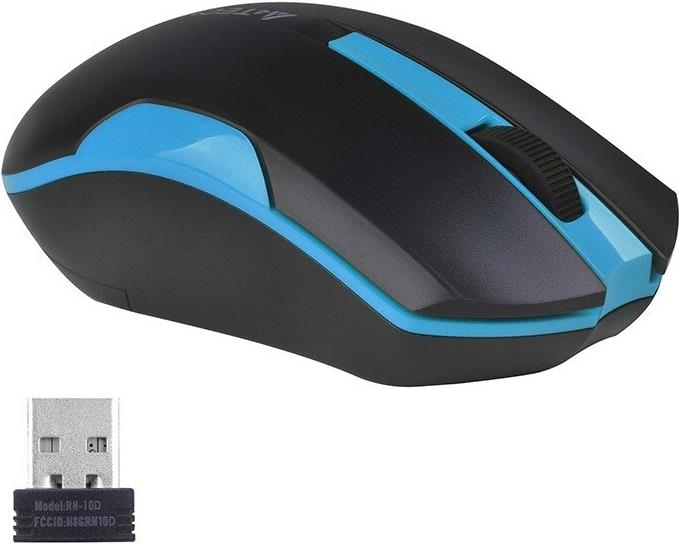 A4Tech G3-200N Kabellose Maus RF Wireless Optisch 1000 DPI Schwarz, Blau