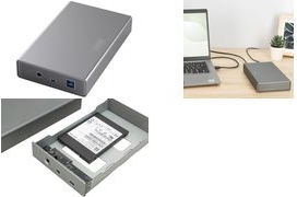 DIGITUS USB 3.0 Festplattengehäuse 3.5" SATA 16TB Aluminium - Digital/Daten (DA-71106-1)