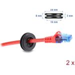 Delock Gummi Kabeldurchführung rund O schwarz 2 Stück (67323)