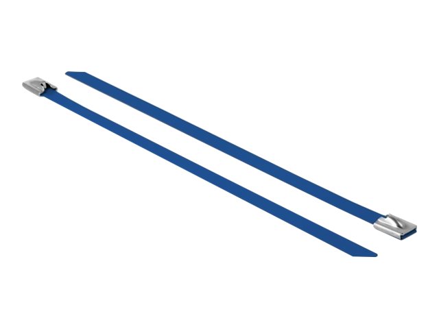 Delock Kabelbinder 20 cm Edelstahl 304 80 kg Zugkraft Blau (10 Stück)