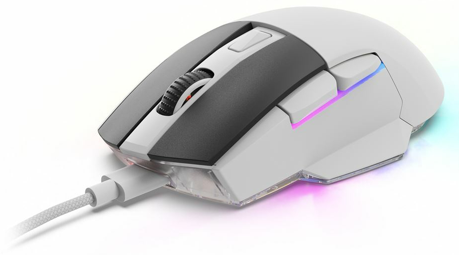 Sharkoon SKILLER SGM50W Optische Gaming-Maus 6400 DPI Kabellos/Kabelgebunden Weiß