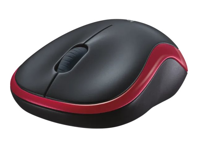 Logitech M185 Kabellose Maus Optisch 1000 DPI 3 Tasten Rot