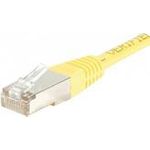 Patchkabel F/UTP, CAT.5e, gelb, 15,0 m Patchkabel mit besonders schmalem Knickschutz (847712)