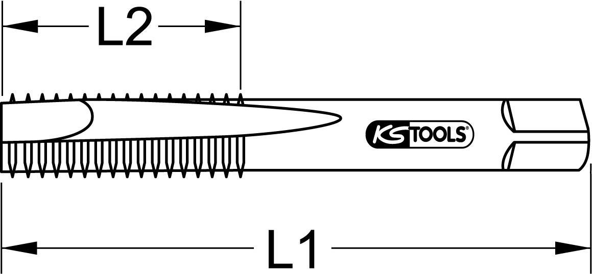 KS TOOLS HSS Handgewindebohrer-Satz M, M2x0,4, 3-tlg. (331.0020)