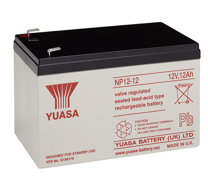 Yuasa NP12-12 VRLA-Batterie 12 V 12 Ah Schwarz, Weiß