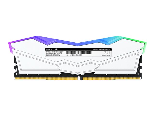 T-FORCE DELTA RGB DDR5 32 GB RAM 6000 MHz CL38 Kit 2x16 GB Weiß