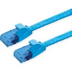 VALUE Patchkabel Kat.6A (Class EA) UTP, extra-flach, blau, 3 m (21.99.2053)
