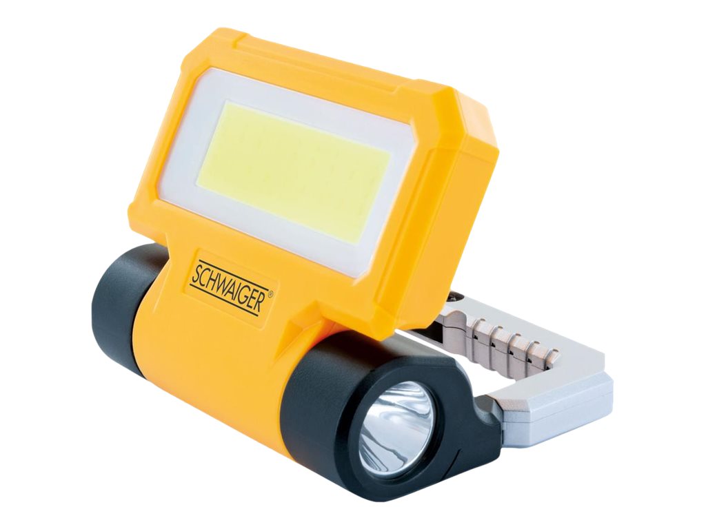 Schwaiger 2in1 Arbeitsleuchte LED 6 W Schwarz, Gelb