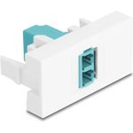 Delock Easy 45 Modul LC Duplex Buchse zu LC Duplex Buchse weiß / aqua (90845)