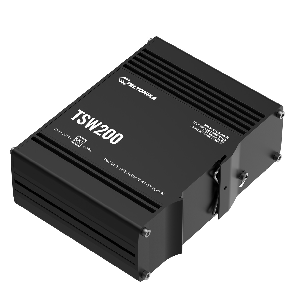 Teltonika TSW200 Unmanaged Gigabit Switch 8 Ports PoE+ 2 SFP Schwarz