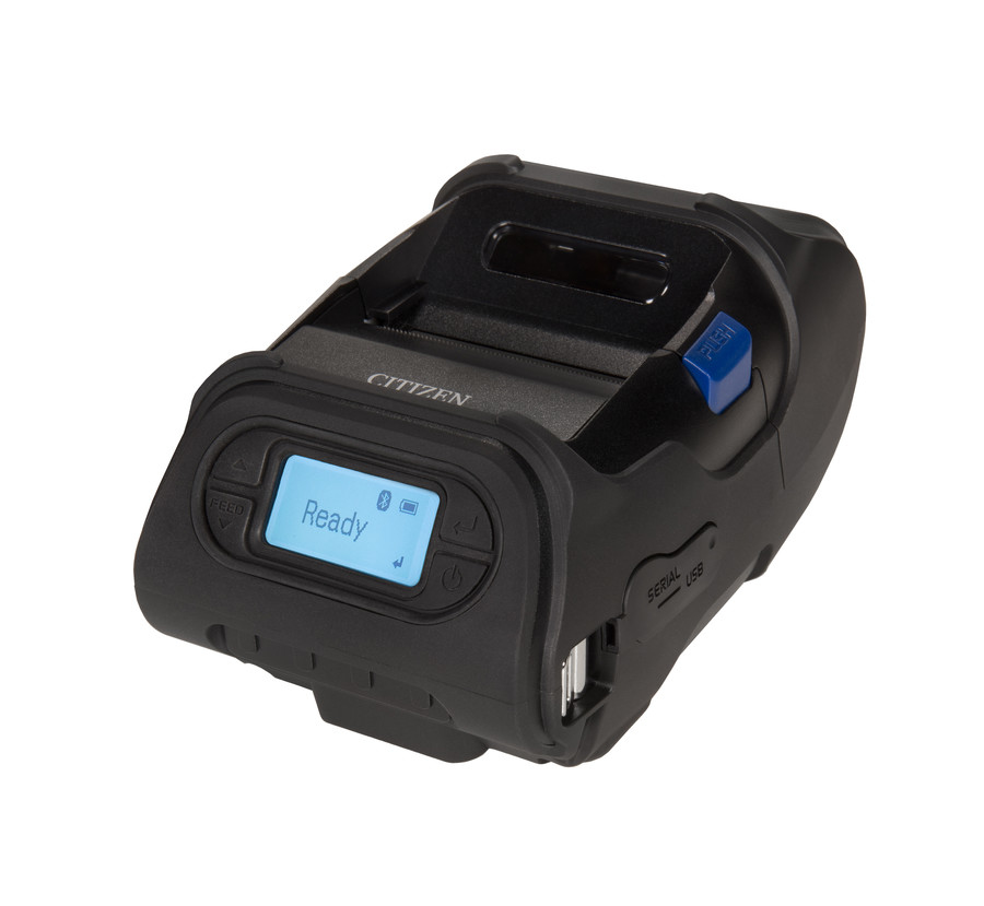 Citizen CMP-25L Mobiler Etikettendrucker Thermodirekt 203 dpi USB RS232 Bluetooth Schwarz