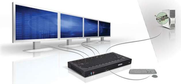 Matrox Extio F2408 KVM-Extender 4x DisplayPort Schwarz