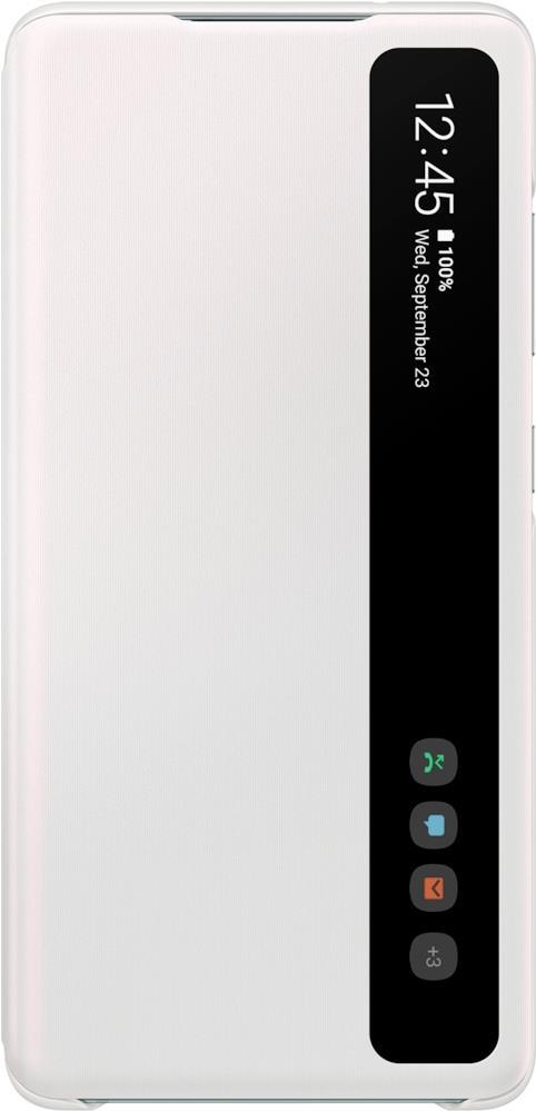 Samsung EF-ZG780. Etui-Typ: Flip case, Markenkompatibilität: Samsung, Kompatibilität: Galaxy S20 FE, Maximaler Bildschirmdurchmesser: 16,5 cm (6.5" ), Oberflächenfärbung: Einfarbig, Produktfarbe: Weiß (EF-ZG780CWEGEW)