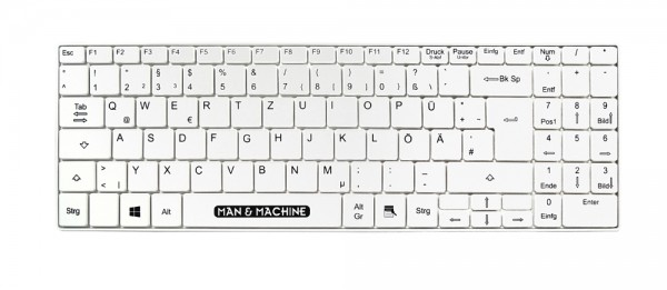 Man-Machine ITs Cool Hygienetastatur USB QWERTZ Deutsch 99 Tasten Weiß