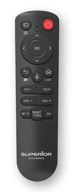 Superior Electronics SUPTBB001 Universelle Bluetooth Fernbedienung mit Sprachsteuerung für LG TVs, Black