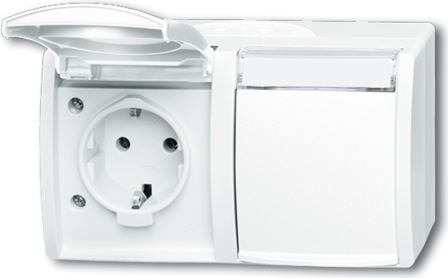 Busch Jaeger 2084-0-0715 Steckdose CEE 7/3 Weiß (2084-0-0715)