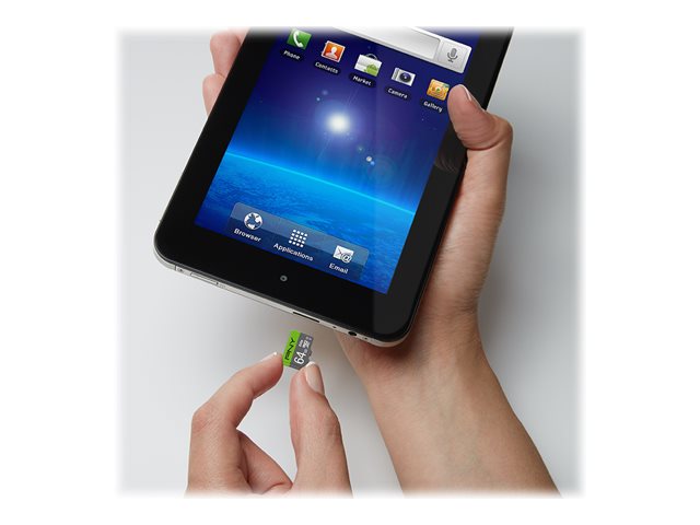 PNY Elite 64 GB microSDXC UHS-I Class 10 Grün, Grau