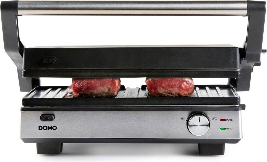DOMO DO9287G Multifunktionaler Kontaktgrill 2-in-1 Grill & Waffeln Schwarz 1800W
