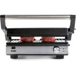 DOMO DO9287G Multifunktionaler Kontaktgrill 2-in-1 Grill & Waffeln Schwarz 1800W