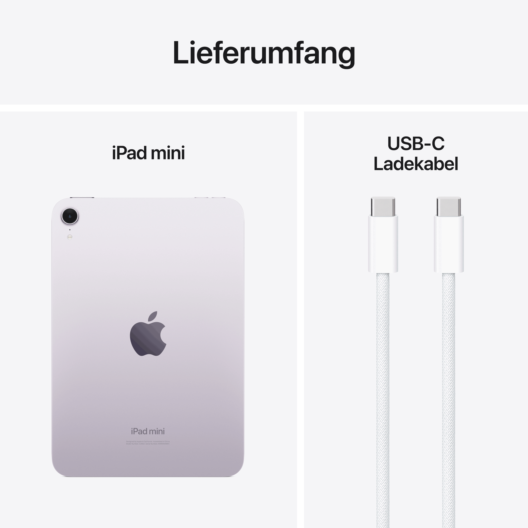 Apple iPad mini (A17 Pro) Wi-Fi 512 GB Violett