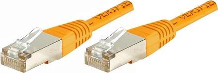 Patchkabel S/FTP, PiMF, CAT.6, orange, 0,5 m Patchkabel mit besonders schmalem Knickschutz (854465)