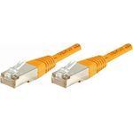 Patchkabel S/FTP, PiMF, CAT.6, orange, 0,5 m Patchkabel mit besonders schmalem Knickschutz (854465)