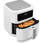 MEDION E40 XL Heißluftfritteuse (5,2 Liter, Airfryer, 2.150 Watt, 9 Automatikprogramme, Backfunktion, ölfreies Frittieren, Touch Bedienfeld, LED Anzeige) weiß (50075808)
