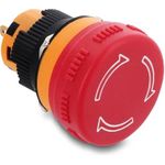 Delock Pilzkopf Taster zum Einbau 16 mm 2 x Lötanschluss (kurz) Kunststoff 26 mm Ø (22121)