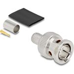 Delock BNC Stecker zum Crimpen RG6mit passendem Schrumpfschlauch (91772)