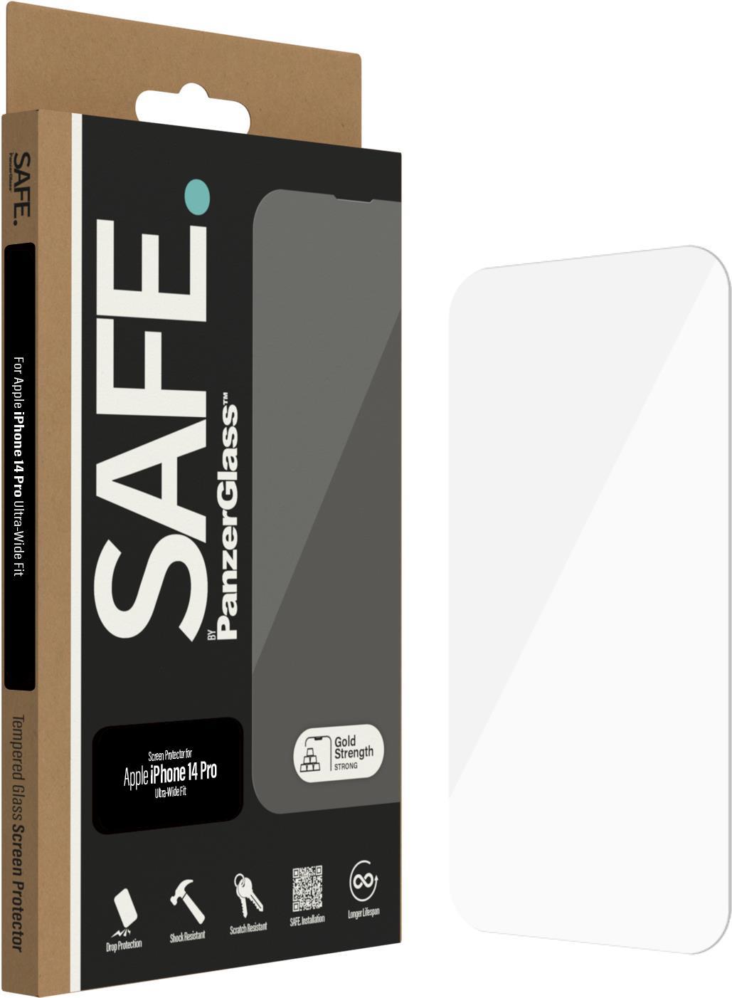 PanzerGlass SAFE. by ™ Displayschutz Apple iPhone 14 Pro | Ultra-Wide Fit (SAFE95149)