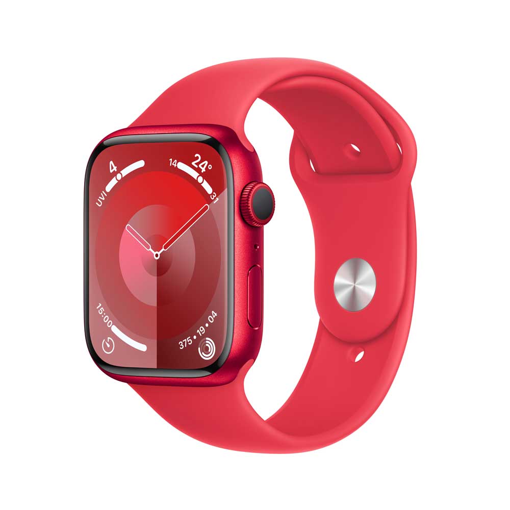 APPLE Watch Series 9 GPS 45mm PRODUCT RED Aluminium Case with PRODUCT RED Sport Band - M/L (MRXK3QF/A)