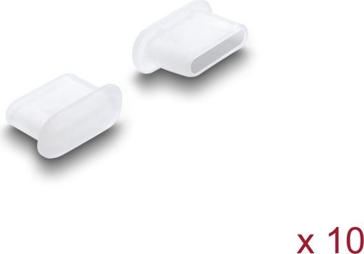 Delock Staubschutz für USB Type-C™ Buchse 10 Stück Silikon transparent (87409)
