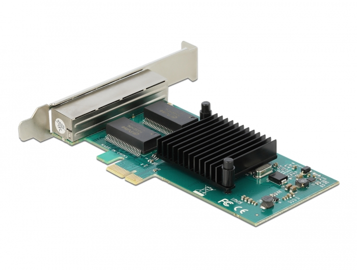 Delock 88504 Netzwerkkarte 4x Gigabit Ethernet RJ45 PCI Express 2.1 x1