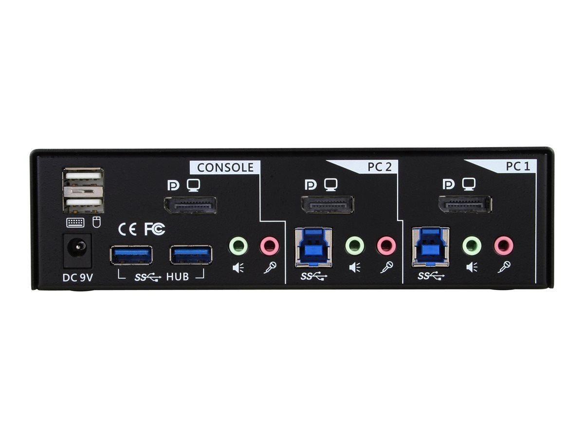 InLine 63622I KVM-Switch DisplayPort USB 3.0 2-Port Schwarz