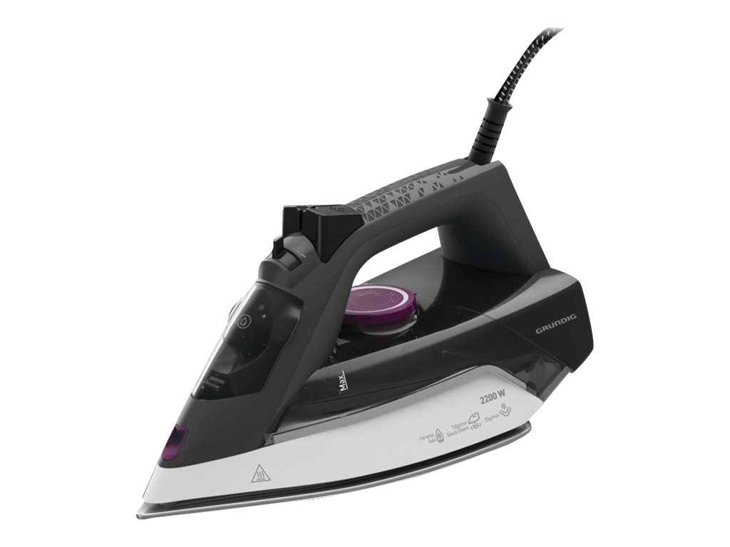 Grundig SI 4850 Dampfbügeleisen 2200 W Keramik-Bügelsohle Weiß/Grau/Violett