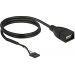 DeLOCK USB-Kabel 4-Pin-USB 2.0-Header (W) bis USB (W) (85671)