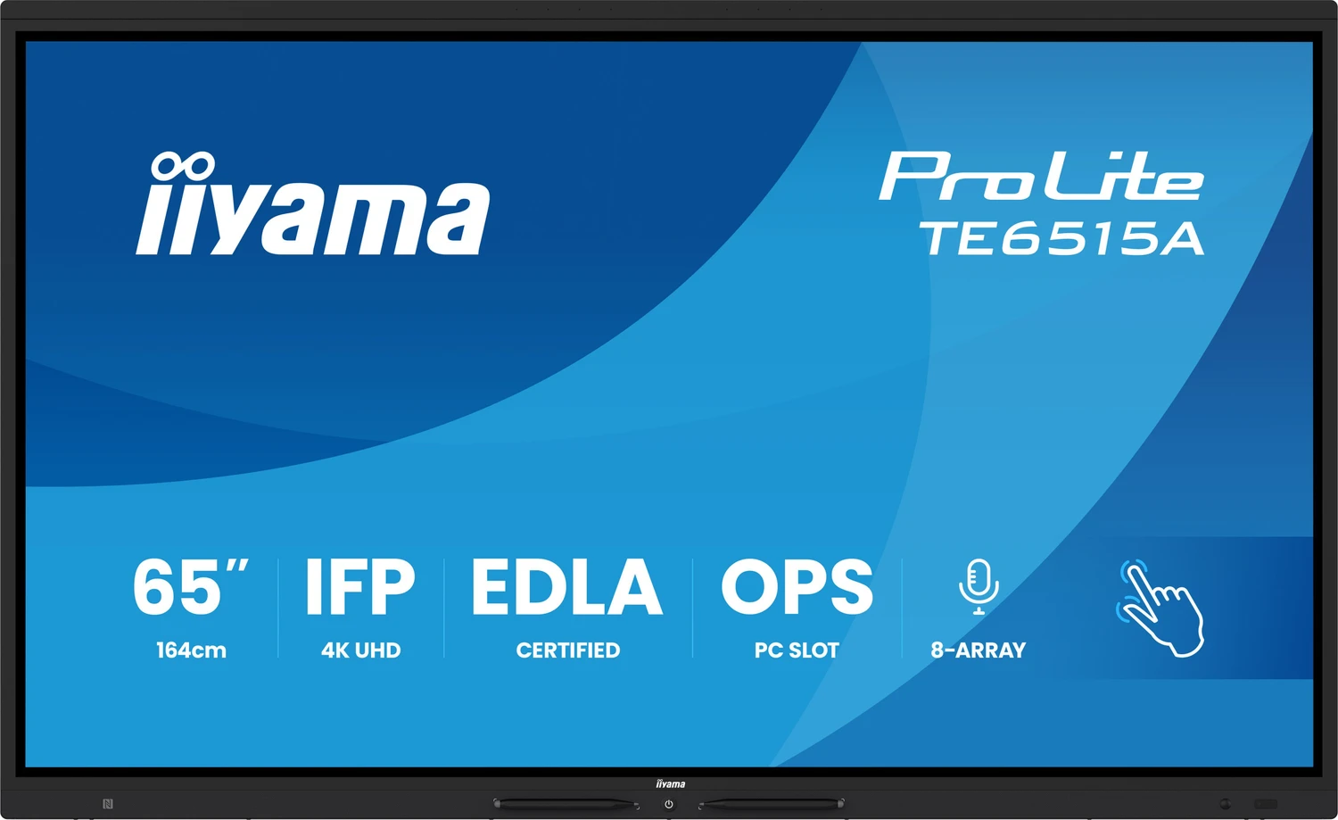IIYAMA TE6515A-B2AG 165,1cm 65Zoll Stylish IFP iiWare21E EDLA -Google-GMS-apps Android 14 Octa-core SOC 16/128GB 40-Points (TE6515A-B2AG)