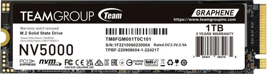 M.2 Teamgroup 1TB NV5000 TM8FGM001T0C101 PCIe M.2 PCIe 4.0 x4 (TM8FGM001T0C101)