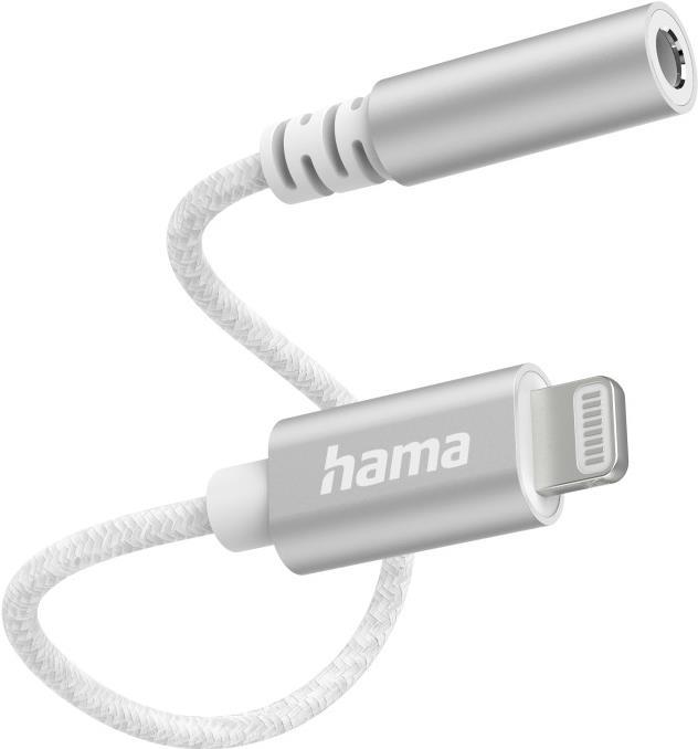 Hama Aux-Adapter Lightning - 3,5-mm-Klinke-Buchse, Weiß (00201523)