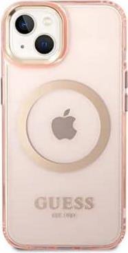 Guess Translucent MagSafe Compatible Case für Apple iPhone 14 Max - pink (GUHMP14MHTCMP)