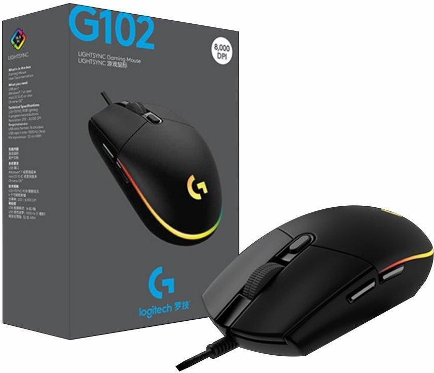 Logitech G Series G102 LIGHTSYNC Gaming-Maus 6 Tasten Schwarz
